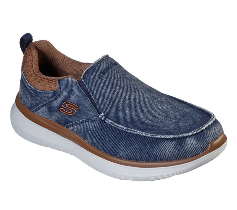 Skechers Delson 2.0 - Larwin - Mens Slip On Shoes Navy [AU-PI9664]